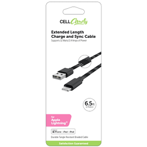 CCY 6.5Ft Braided MFI Black