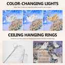 2 Pack 3-Color Wedding Butterfly Floor Lamp Decoration, 23.6 Inch Creative Butterfly Ceiling Lamp, Adjustable Height Romantic Butterfly Lamp Props for Wedding Party (2, 80 CM/31.5 in)