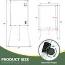 Magnetic Whiteboard Easel Stand, Dry Erase 36 x 24 White Board with Height Adjustable Tripod Stand, 3' x 2' Flipchart Easel Stand Presentation Board, 6 Magnets, 1 Eraser, 2 Pens