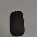 Wireless Bluetooth Mouse, Rechargeable, LED, Silent, Ultra-thin Design (Bluetooth 5.2 and 2.4GHz USB Receiver) | Portable Computer Mouse for Laptops, iPads, MacBooks and Apple Devices (Black)