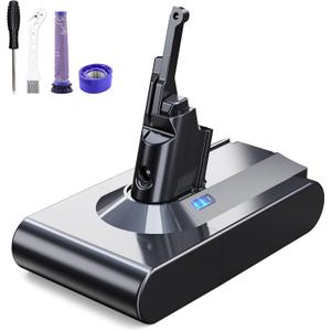 Designed for Dyson V8 Battery Replacement 21.6V 8.0Ah Compatible with Dyson V8 Animal Battery Replacement V8 Motorhead V8 Fluffy SV10 Carbon Fiber Vacuum Cleaner