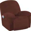 H.VERSAILTEX Stretch Recliner Slipcovers Recliner Chair Cover Sofa Furniture Cover 1-Piece Modern Rich Velvet Form Fit Stylish Protector Feature Rich and Soft Fabric (Burnt Brick, Large)
