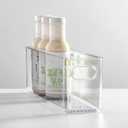 mDesign Plastic Kitchen Organizer - Storage Holder Bin with Handles for Pantry, Cupboard, Cabinet, Fridge/Freezer, Shelves, and Counter - Holds Canned Food, Snacks - 2 Pack - Clear