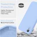 Vooii Compatible with iPhone XR Case, Upgraded Liquid Silicone with [Flat Edges] [Camera Protection] [Soft Anti-Scratch Microfiber Lining] Phone Case for iPhone 10 XR 6.1 inch - Light Blue