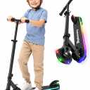 Rahmory Kick Scooter for Ages 5-12,Kid, Teens. Max Load 155 LBS. Foldable, Lightweight, with Light up Wheels and Dynamic Light Deck, Teen and Adults, 3 Adjustable Levels.