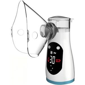 Portable Mesh Nebulizer, Handheld Cool Mist Steam Inhaler with Breathing Problems, USB Rechargeable Device for Home Office Travel