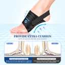 Healrecux Arch Support Braces for Plantar Fasciitis Relief, Adjustable Arch Support Compression Bands, Orthotic Support Sleeves with Gel Pads for Feet Flat, Fallen & High Arches, Foot Pain Support