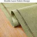 Burlap Style Farmhouse Table Runner, 13 x 48 Inch Sage Green, Rustic Geometric Hollow Table Runners 48 Inches Long for Dresser Table Everyday Use, 13x48 Inches, Sage Green