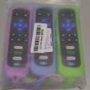 (Pack of 3) Replacement Remote Only for Roku TV with Soft Protective Cover (Glow in The Dark), Compatible for TCL Roku/Hisense Roku/Onn Roku/Sharp Roku/Element Roku/Philips Roku Smart TV