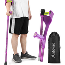 Folding Forearm Crutch for Adults (x1 Unit) Elbow Crutch Anti-Drop Cuff with Rubber Handles