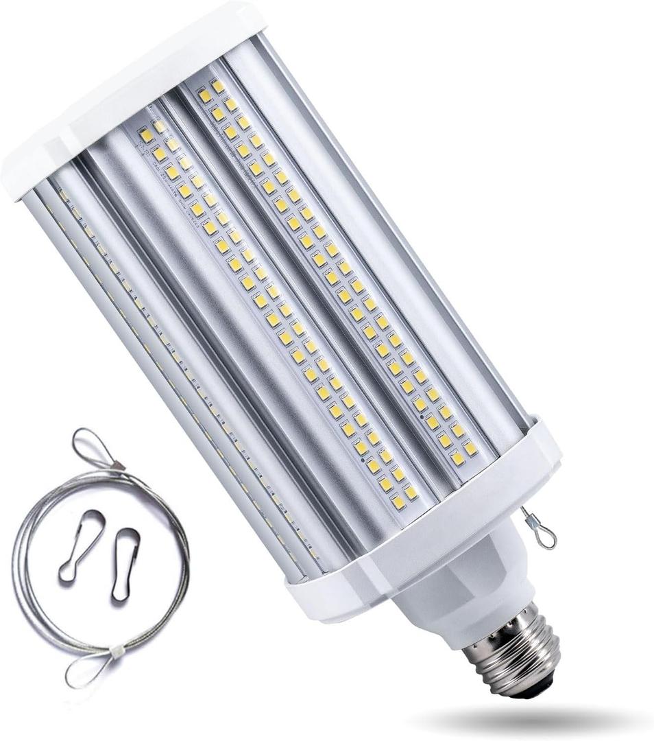 60W Super Bright light bulbs , 7800 High Lumen LED Corn Light Bulb (450W Equivalent), E26 Base Daylight White 5000K, Energy Saving Light for Garage Warehouse Outdoor Indoor Backyard Barn Workshop
