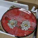 Ceramic Plates For Kitchen, 11 In - Plates Set of 4 - For Salad,Pizza,Bread, Sushi, Pasta,Appetizer, Serving etc - Dishwasher, Microwave, and Oven Safe - For Breakfast, Lunch and Dinner (11 Inch)