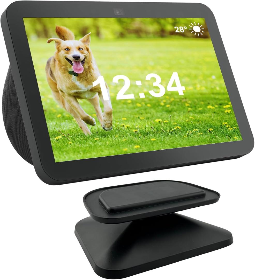 Sintron Adjustable Magnetic Stand Mount for Shw 8 3rd gen, Smart Display Stand Holder with 360 Degree Rotation, Swivel & Tilt Function, Anti-Slip Base - Black Compatible with iPhone 12 & newer models