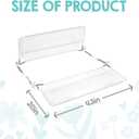 Regalo Safety Double-Sided Swing Down Bed Rail Guard (2-Pack), Toddler Bed Rail for Twin to Queen Beds, Extra Long 43, Reinforced Anchor System, Easy Install, White