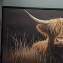 Large Highland cow Framed Wall Art Farmhouse Highland Cow Canvas Wall Decor Cattle Pictures Print Painting Artwork Modern Home Decorations for Living Room Bedroom Office 60 x 30 inch