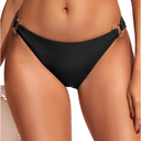 Zmart Women O Ring Bikini Bottoms Full Coverage Swimsuit Bottom Low Waist Low Rise Bathing Suit M