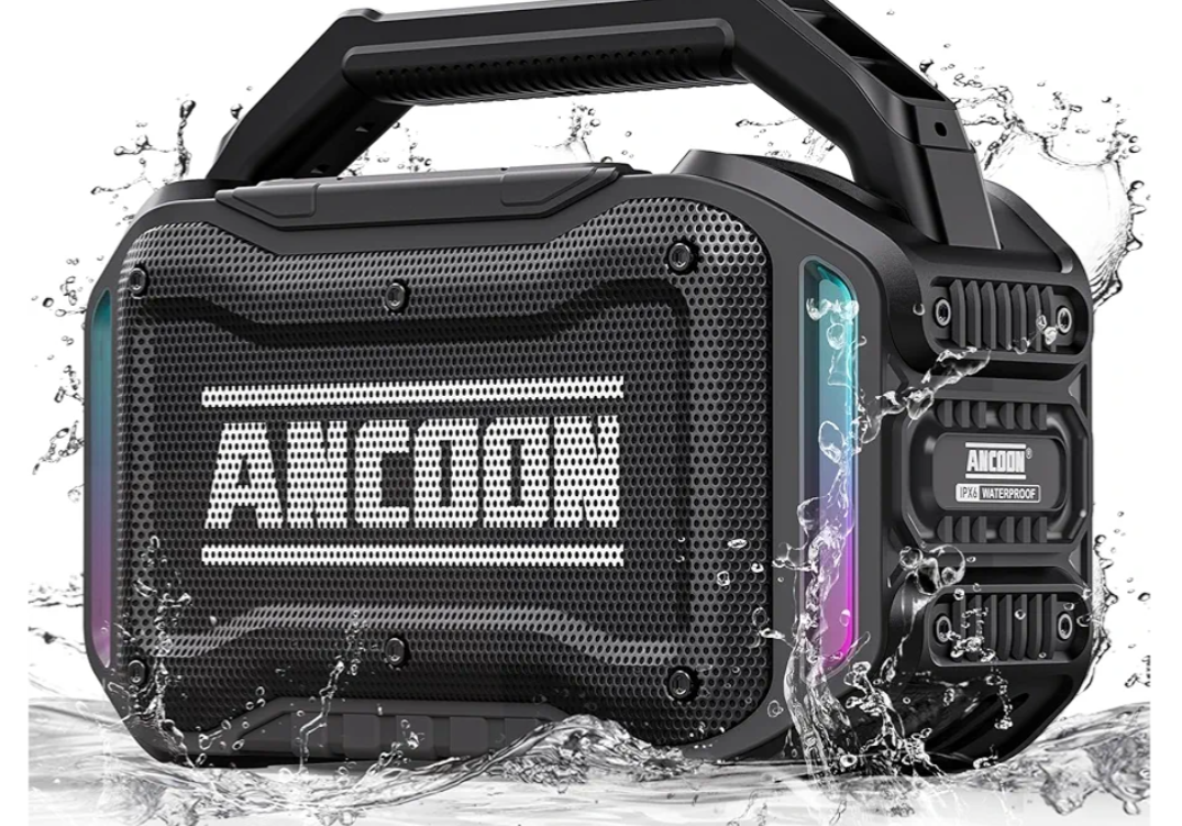 Speakers Bluetooth Wireless: 80W(Peak) Loud Speaker with Bass, 20H Playtime, IPX6 Waterproof, Large Jobsite Speakers for Work, Outdoor, Workshop, Garage, Portable Speaker with TWS (Black)