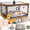 Incubator for Puppies, Kitten Incubator, Puppy Incubator with Pad, Whelping Collars, Puppy Feeding Tube, 6 Charts for Pet's Information Recording