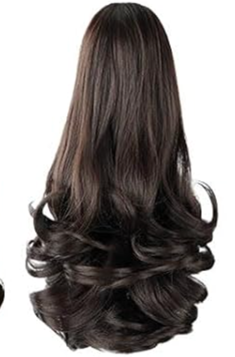 Auburn Ponytail Extension,14" Short Curly Wavy Claw Clip Pony tails Hair Extensions Natural Soft Synthetic Hairpiece for Women