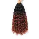 New Gogo Curl Crochet Hair Pre Looped 8 Packs Pre Twisted Curly Crochet Hair for Black Women Beach Curl Wave Crochet Synthetic Hair Extensions (14Inch 1B/350#)