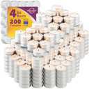 MontoPack Unscented Tea Light Candles 200 Pack | 4 Hours, White, Smokeless, Dripless Small Votive Paraffin Tealights | Long-Lasting for Home, Shabbat, Weddings, Events, Emergencies | Mini Candles Bulk