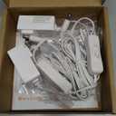 Single Under Cabinet Puck Light, Collection Display Cases Bookshelf Counter LED Lighting, 120V Electric Wired Wall Plug in, On Off Switch, White Cords, 2 Packs, Daylight