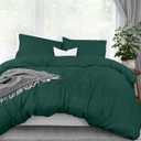 Utopia Bedding Duvet Cover Queen Size - 3 Piece with Zipper Closure - 1 Comforter Cover 90X90 Inches & 2 Pillow Shams 20X26 Inches (Emerald) Comforter Not Included