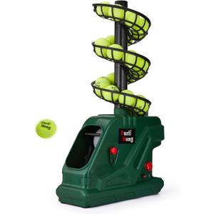 Furlihong 3819BH Portable Tennis Ball Machine 5 Adjustable Angles, 2 Power Levels, 4 Serve Intervals, Up to 30 MPH, for All Skill Levels Training