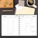 AT-A-GLANCE Planner 2026-2027 Weekly & Monthly Academic 12-Month July-June Quarter-Hourly Appointment Book, 9" x 11", Move-A-Page, Black (70957E05)