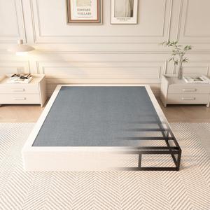 YORMDMO Queen Size Box Spring, 9 Inch Height-Profile Box Springs with Washable Cover, Heavy Duty Metal Mattress Foundations Easy Assembly Noise-Free