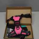 PoyPet No Pull Dog Harness, No Choke Front Lead Dog Reflective Harness, Adjustable Soft Padded Pet Vest with Easy Control Handle for Small to Large Dogs (Pink,S)