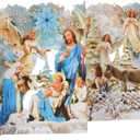 5 x Decoration Greeting Card Merry Christmas Religious Nativity Scene Holiday Theme Festive Christmas Decoration Unique Seasonal Card