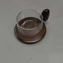 Bincoo Glass Coffee Cups and Saucers Set,250ML Clear Glass Iced Coffee Mug Espresso Cup Tea Cup with Walnut Coaster and Handle