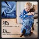 FUAMEY Recovery Suit for Dogs After Surgery, Soft Breathable Dog Bodysuit E-Collar & Cone Alternative Surgical Suit, Male Female Dog Neuter Spay Suits Anti Licking Wounds, Onesie, Blue Tie Dye, L
