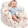 Arscniek Inflatable Baby Seat Built in Air Pump, Blow Up Baby Chair with Back Support and Tray, Sit Me Up Floor Seat for Babies 336 Months, Portable Infant Chairs for Indoor and Outdoor  Bear Head