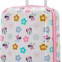 American Tourister Minnie Mouse Carry-On Luggage - Airline Approved, Durable Hardshell with Vibrant Minnie Mouse Design - Roll Confidentially with Spinner Wheels & Colorful Adjustable Handle