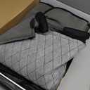 Leather Car Seat Covers,Breathable and Waterproof Seat Cover Full Set,PU Premium Universal Fit Automotive Airbag Compatible for Cars Sedans SUVs Vans and Trucks(Full Seat,Black,N1)