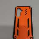 FNTCASE for Samsung Galaxy S24 FE Case: with [Built-in Screen Protector & Kickstand] [Military-Grade Drop Protection] Heavy Duty Protective Full Body Shockproof TPU Phone Cover Orange