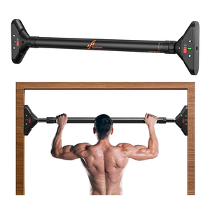 Sportneer Pull Up Bar: Strength Training Chin up Bar without Screws - Adjustable 29.5''-37'' Width Locking Mechanism Pull-up Bar for Doorway - Max Load 440lbs for Home Gym Upper Body Workout, Non-slip
