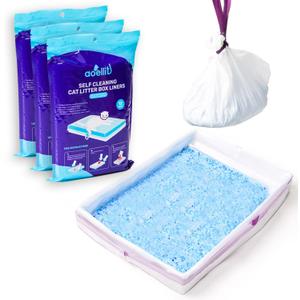 36 Count Litter Box Liners, Waste Bags Compatible with Pet-safe ScoopFree Self-Cleaning Litter Box Tray, Drawstring Litter Bags for Reusable Tray, Pre-Separated (38" L x 14.5" W x 7.8" H)