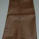 JOJUSIS Modern Leather Throw Pillow Cover for Couch Sofa Bed 100% Faux Leather Dark Brown 12" x 20"