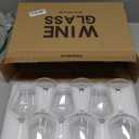 SHYRC Wine Glasses Set of 6, 12oz Clear Red/White Wine Glasses, Long Stem Glasses for Party, Wedding and Home