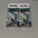 2Pcs Sun Visor Phone Holder,360 Rotatable Rearview Phone Holder, Cell Phone Holder for Car Sun Visor Perfectly for iPhone, Samsung & Other Cellphone, Car Accessories (Black)