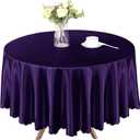 Homiest 1 Pack 72 Inch / 6ft Round Tablecloth Satin Table Cover, Purple Table Cloth Overlay Bright Table Decorations, Silky Satin Dining Table Cloths for Wedding Reception Graduation Banquet