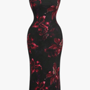 Women's Y2K Floral Bodycon Dresses Going Out Date Night Plus Size Cocktail Dress for Curvy Mesh Long Sundress XXL