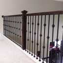 Double Knuckle Iron Balusters Contractor Pack of 10, 1/2" x 44" Stair Spindles, Metal Wrought Iron Stair Railing Balusters Satin Black Finish