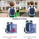 CAMTOP Toddler Backpack for Boys Girls 2-4, Kids Backpacks for Kindergarten Preschool, 12" H Small Bookbag for Daycare Travel (Navy, 12''- Not fit A4 folder)