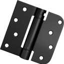 Haidms 6 Pack Self Closing Door Hinges 4 Inch Matte Black Spring Hinge with 5/8'' & Square Radius Corner Adjustable Tension Spring Loaded Hinges for Residential & Heavy-Duty Door Hardware