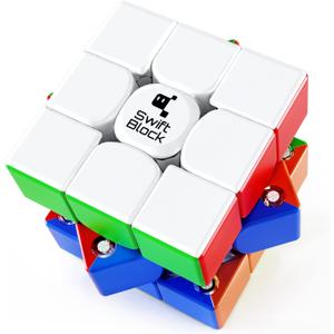 355S Magnetic 3x3 Speed Cube, 48 Magnets Classic Magic Cube Original Sticker less Fast Smooth Great Corner-Cutting Solving Puzzle Game Brain Toy for Kids and Adult