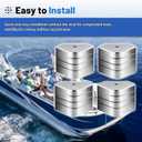 4Pcs Aluminum Casting Pontoon Corner Cap Deck Corner,Suitable for 90 Rounded Corner,Height 3-1/8" to 3-3/16" Top 3-1/8" to 3-3/16"